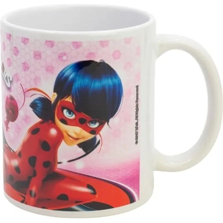 Miraculous Ladybug Tasse 325ml – Pinkcell Keramikbecher im Geschenkset für Kinder