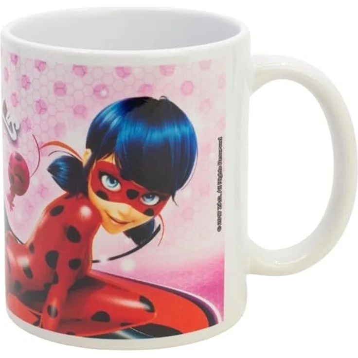 Miraculous Ladybug Tasse 325ml – Pinkcell Keramikbecher im Geschenkset für Kinder – Bild 1
