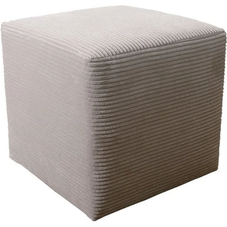 Kubus I Sitzwürfel Hocker Sitzhocker 45x45x45 cm Cordstoff beige – Bild 2