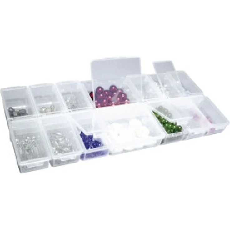 Multi-Sortierbox, 14 Fächer mit Klappdeckeln