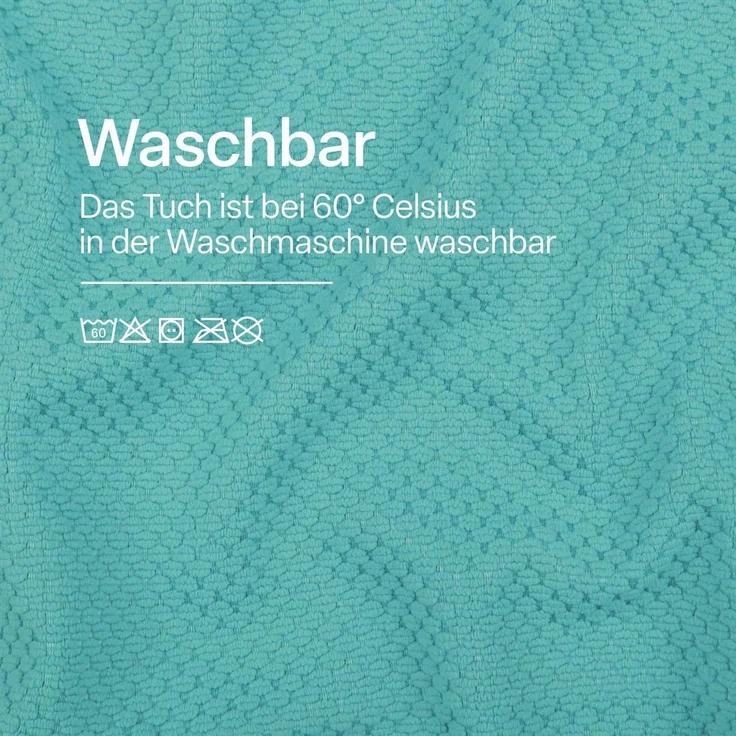 Premium Geschirrtuch 300g/m² - Microsensation - 60x40cm ( Türkis / 4er Pack ) Reinigungstücher Mikrofasertuch - super saugfähige Küchentücher – Bild 4
