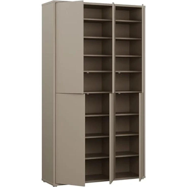 FORTE Schuhschrank Alice Springs, Schuhschrank, B/H/T 109,2/191,9/34,9 cm, 36 Paar Schuhe (B/H/T 109,2/191,9/34,9 cm) Stauraumschrank, Mehrzweckschrank, (B/H 109cm x 192cm), mit 16 Böden – Bild 5