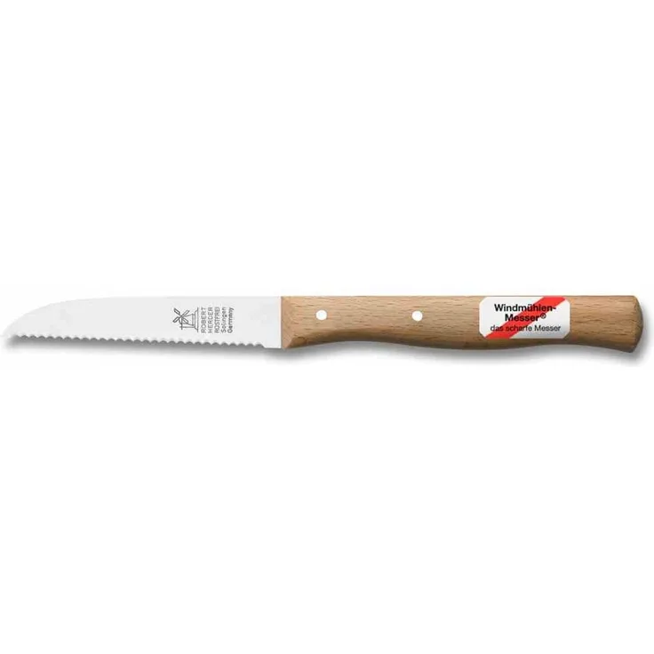 Gemüsemesser mit Wellen- schliff Rotbuche 85mm rf