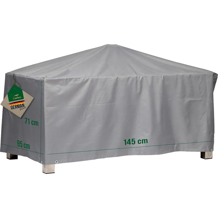 mehr Garten Gartenmöbel-Schutzhülle Premium, Premium Gartentisch-Schutzhülle eckig: 145(B)x95(T)x71(H) cm I Robuste
