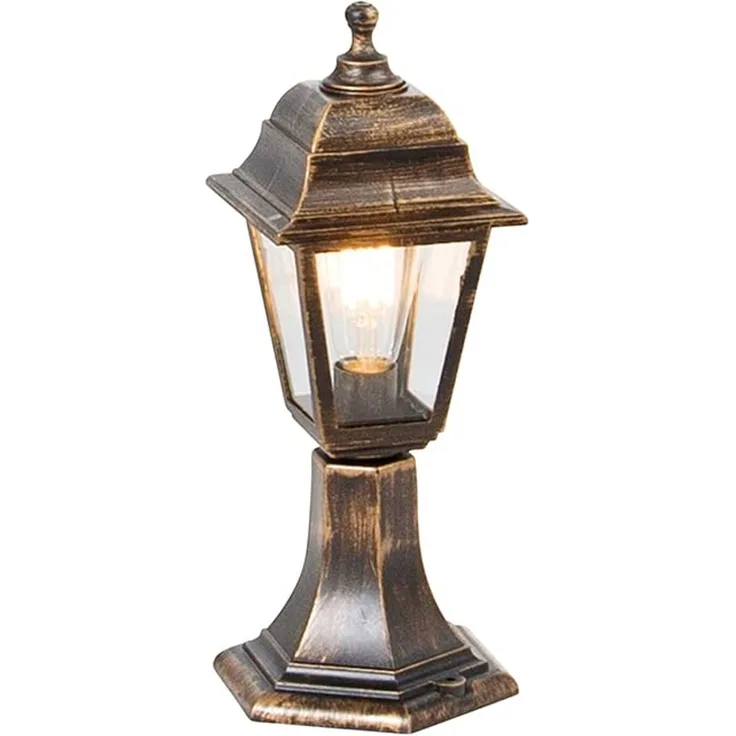 Qazqa Außen-Stehlampe Capital, ohne Leuchtmittel, E27, Gold/Messing, Klassisch / Antik, Kunststoff, 1-flammig