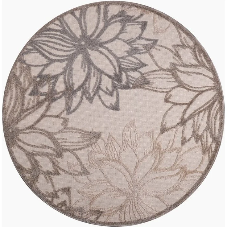Sanat Teppich Floral 2 Outdoor, rund, Höhe: 6 mm, In- und Outdoor geeignet, florales Design, Balkon, Terasse – Bild 4