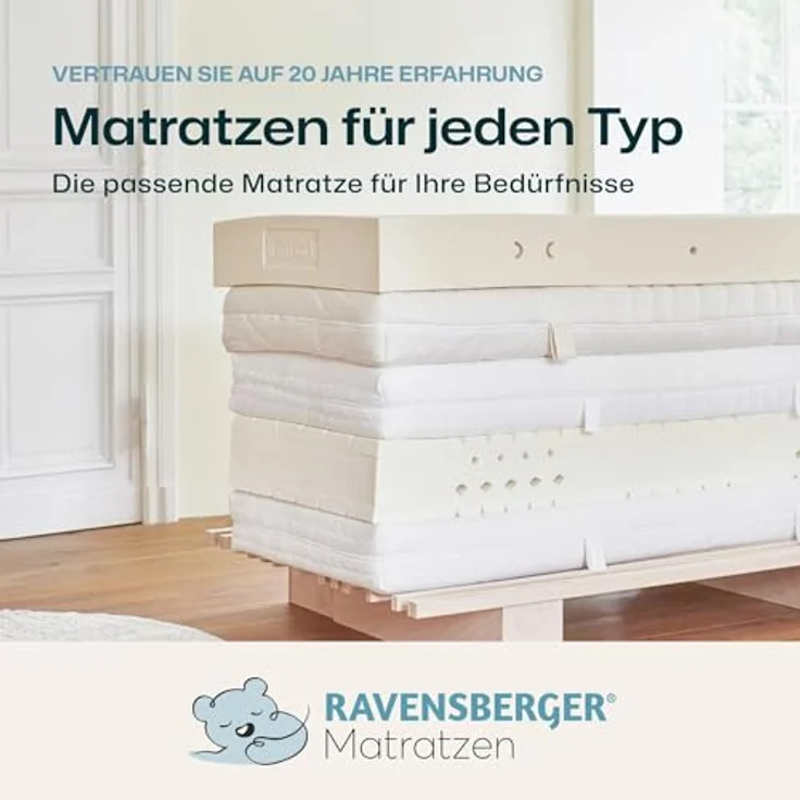 Möbelfreude Boxspringbett Boxspringbett Bea Hellgrau 200x200 cm H3, Hellgrau 200x200 cm H3 7-Zonen Taschenfederkern-Matratze + Bonell-Fede – Bild 8