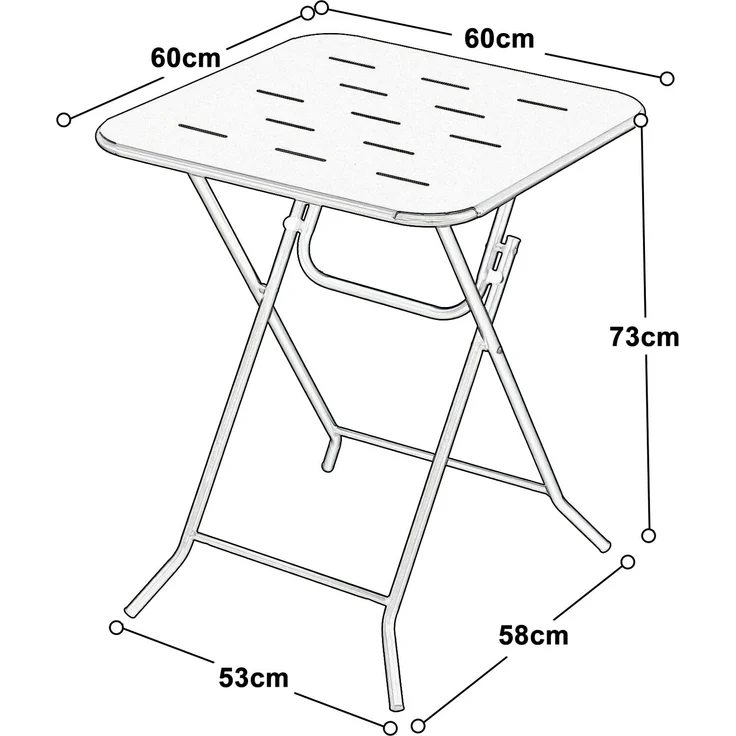 Outdoor 3-Piece Foldable Bistro Set, E coating Folding Outdoor Patio Furniture Sets, 2 Chairs and 1 Table, Weather-Resistant Outdoor/Indoor Conversation Set for Patio,Beige – Bild 3