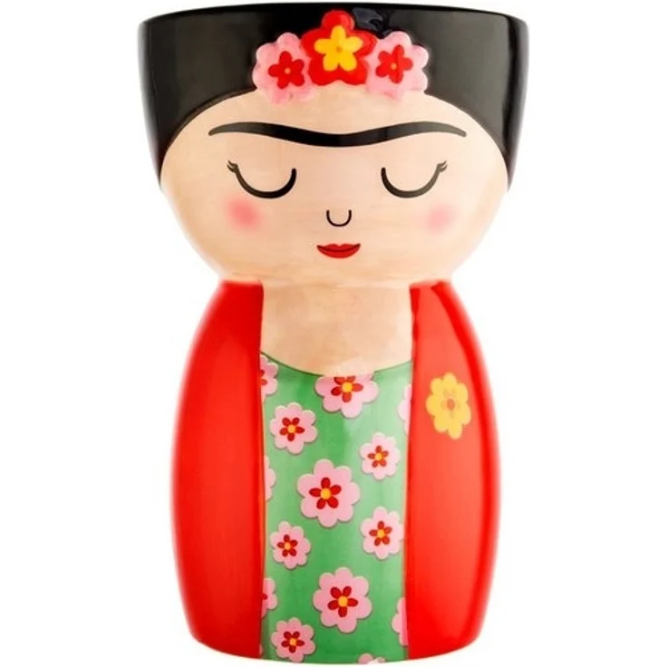 Sass & Belle Dekovase Blumenvase Frida (handbemalt, 1 St, Dolomit), ca. Ø 12 x 19 cm – Bild 4