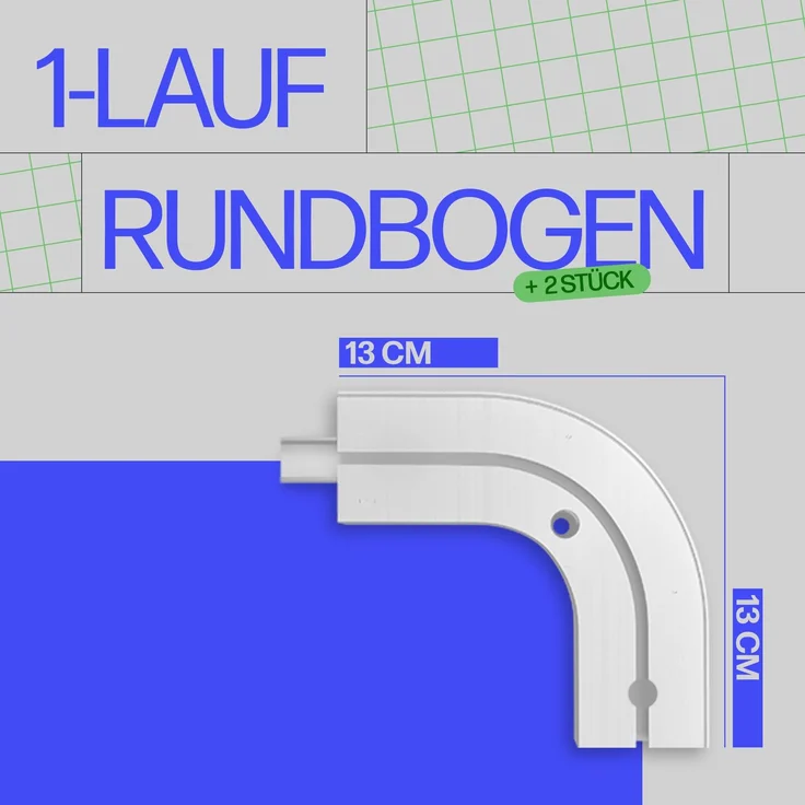 Bestlivings Gardinenschiene ( Weiß ) 480cm (4x120cm) 1-läufig + 2er Set Rundbogen – Bild 2