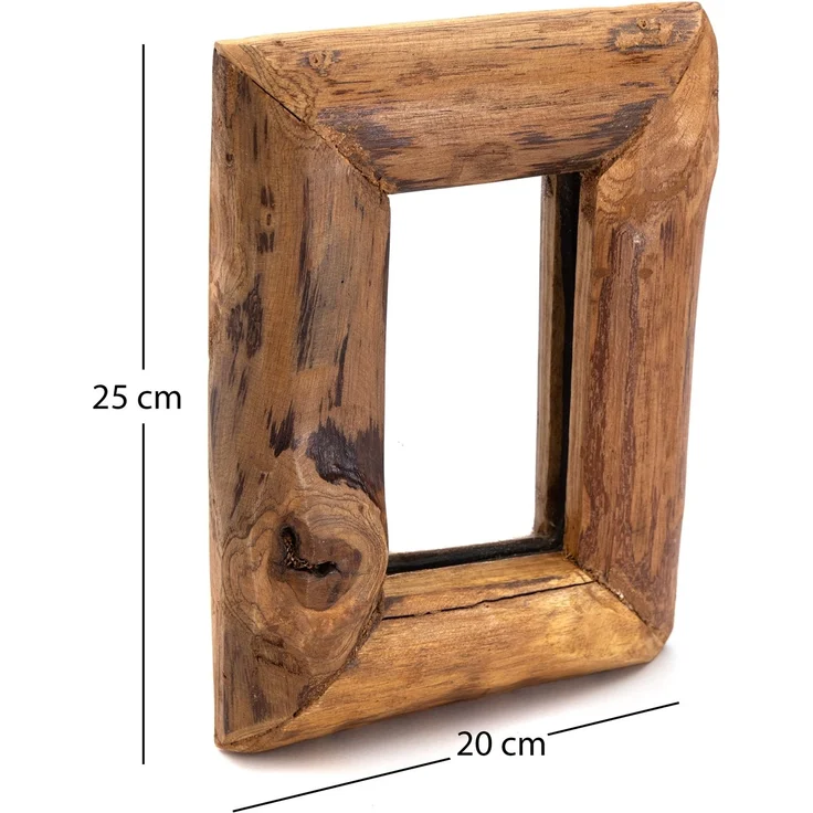 CREEDWOOD Wandspiegel HOLZ WANDSPIEGEL "BASE C", 25x20cm, Massivholz, Natur Holzspiegel – Bild 8