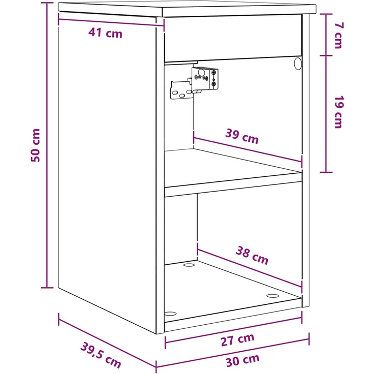 vidaXL Badezimmerschrank Sonoma-Eiche 30 x 35 x 50 cm Holzwerkstoff 890336 – Bild 10