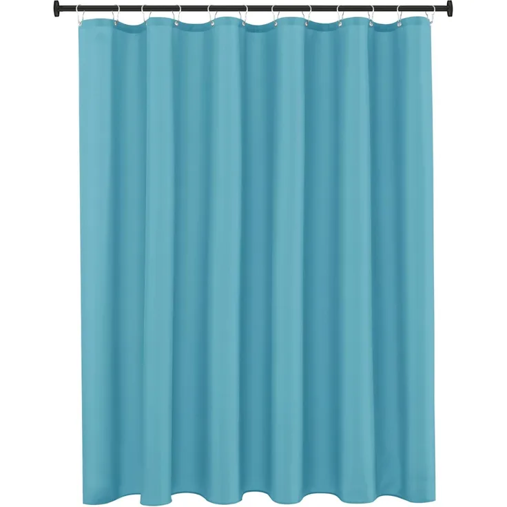 Stoff Duschvorhang 183 × 183 cm Blau, Wasserresistent, Rostfreie Ösen, Hotel-Qualität