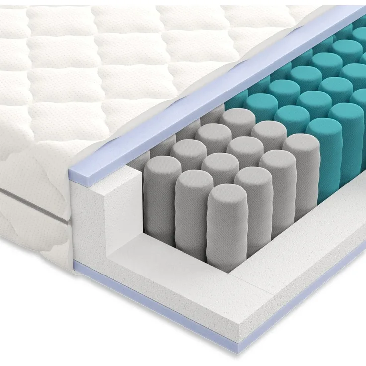 Mister Sandman Taschenfederkernmatratze 90x190 cm, Premium 7-Zonen Matratze H2 H3, Versand als Rollmatratze, Öko-Tex Zertifiziert, Wendematratze, 21 cm hoch