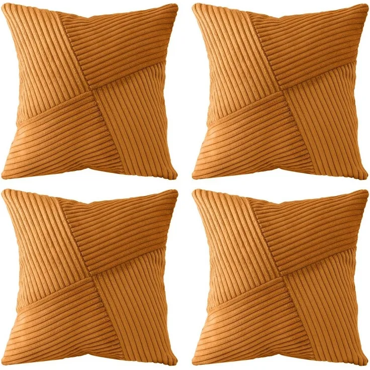 Amilian Kissenhüllen - 4er Set Kissenbezug, Kissenbezüge - Zierkissenbezüge, (4 Stück), 40x40 cm, Kissenhülle für Sofakissen, Dekokissen, Zierkissen, Kissen