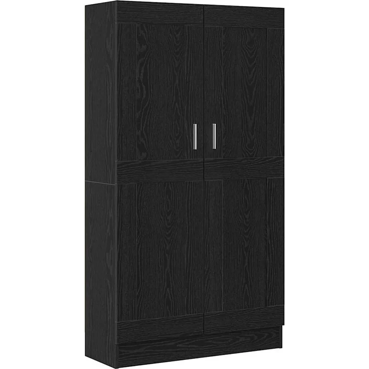 vidaXL Bücherregal Schwarz Eichen-Optik 82,5 x 30,5 x 150 cm 3329275 – Bild 1