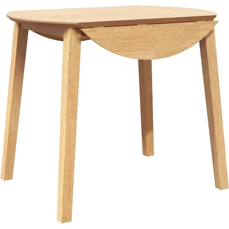 vidaXL Esstisch Natur Massivholz Gummibaumholz 4102530