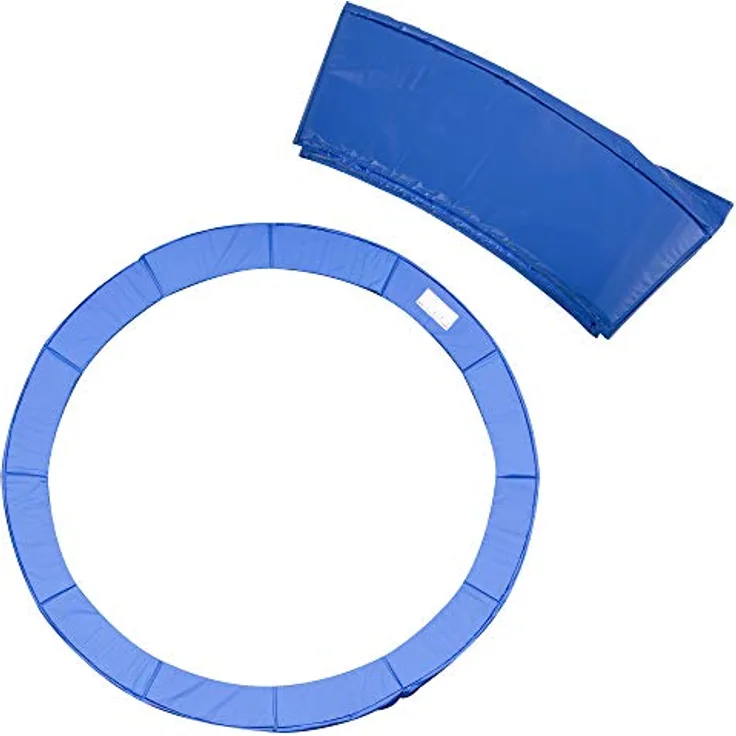 HOMCOM Trampolin Randabdeckung Ø366 cm, Hellblau, langlebige PE-Polsterung und wetterfester PVC-Überzug