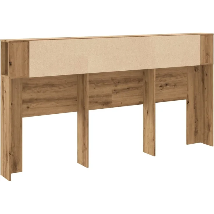 Bett-Kopfteil Mit Ablagen, Artisan-Eiche, 200 x 18,5 x 102,5 cm – Bild 5