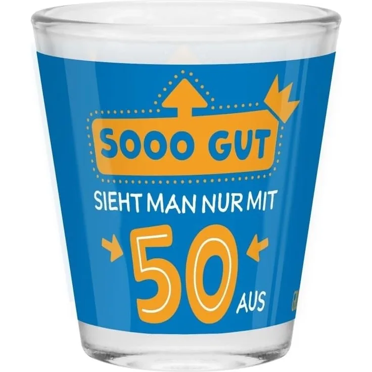 Schnapsglas Shot Stamper Lustiges Motiv Geschenk Sheepworld 50 Geburtstag 074537