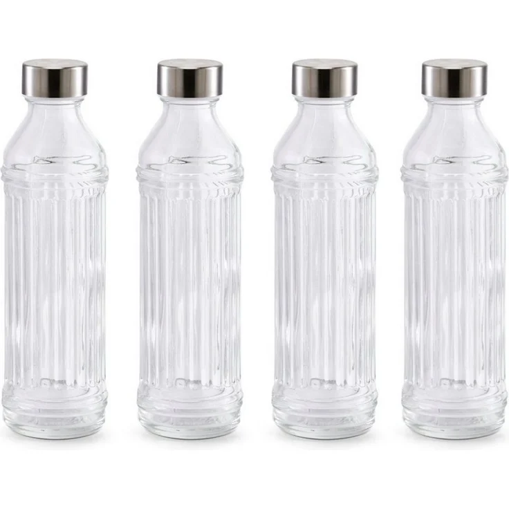 Basera® Trinkflasche 4er-Set Glasflasche mit Edelstahlverschluss, 500 ml – Bild 4