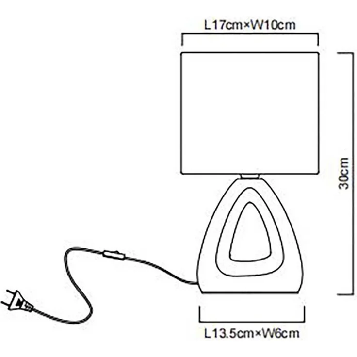 Tischleuchte, Keramik Textil, grün, H 30 cm – Bild 9