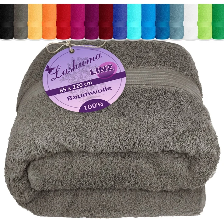 Lashuma Saunatuch XXL Handtuch, Frottee (1-St), Badetuch Damen & Badehandtuch Herren 100x200 cm - Saunahandtuch 80x220 – Bild 1