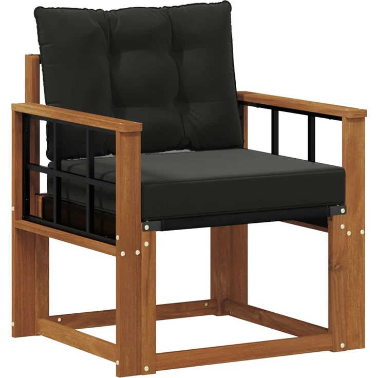 vidaXL 2 Stück Outdoor-Sofagarnitur Massives Akazienholz und Textilene 3436304 – Bild 1