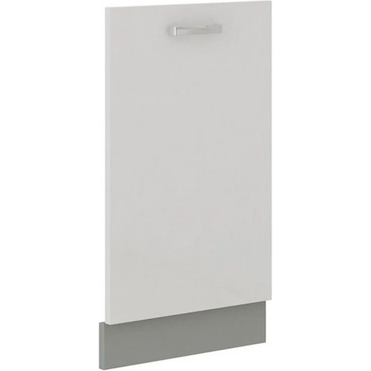 Frontblende Geschirrspüler vollintegriert 45 cm Weiß Hochglanz Küche Bianca Grey – Bild 2