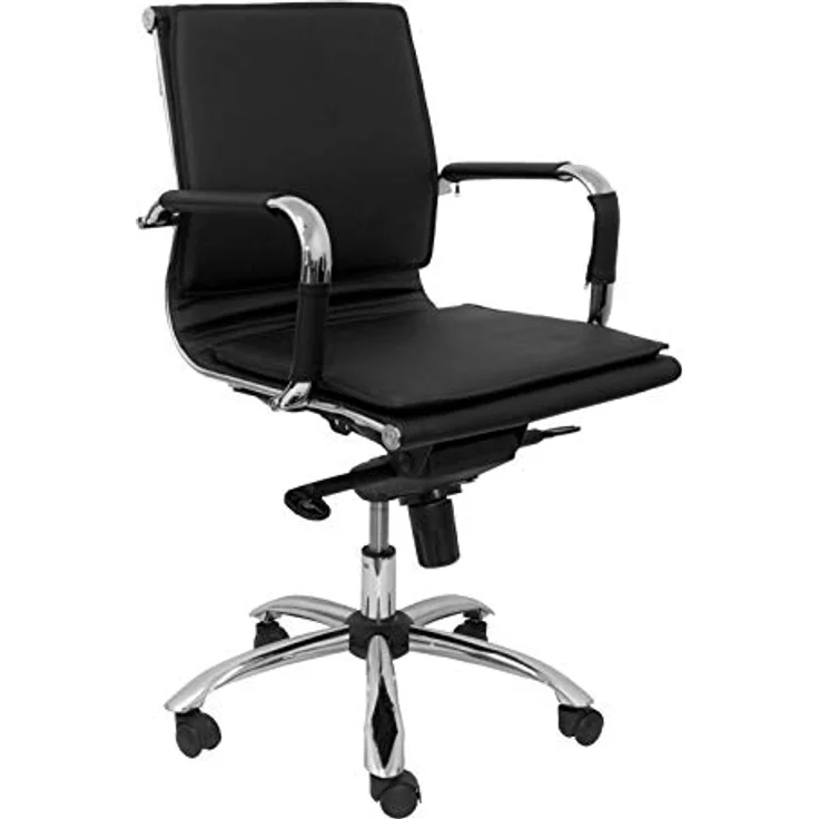 Piqueras y Crespo Modell ALCARAZ – Bürostuhl, ergonomisch, mit Mechanismus Umkippen, mehrere Liegepositionen – Sitz und Rückenlehne aus Kunstleder schwarz – Bild 1