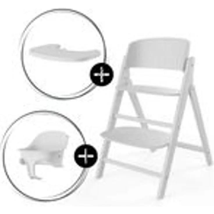 Cybex Click & Fold 3-in-1 Hochstuhl (inkl. Babyset und Tablet) All White