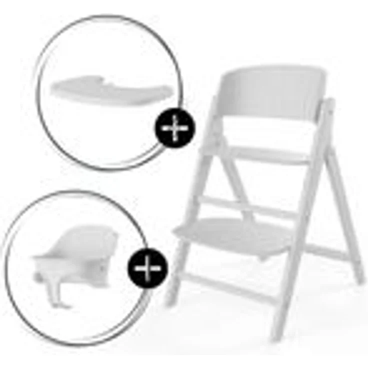Cybex Click & Fold 3-in-1 Hochstuhl (inkl. Babyset und Tablet) All White – Bild 1