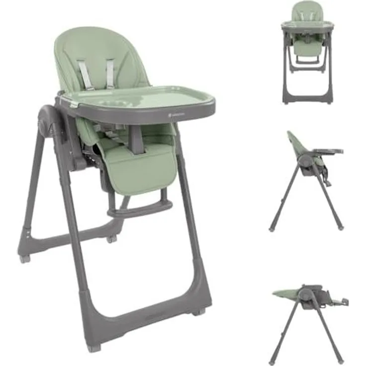 Kikkaboo Kombihochstuhl Kinderhochstuhl Pastello 2, klappbar höhenverstellbar Ablagefach Räder