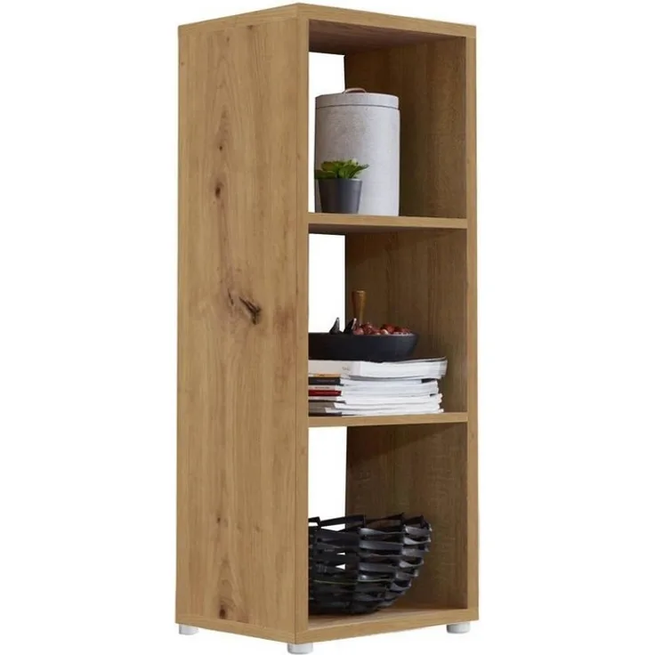BMG Möbel Standregal NIZZA, Aktenregal, Würfel, Säulen Regal mit 3 Fächern, Made in Germany