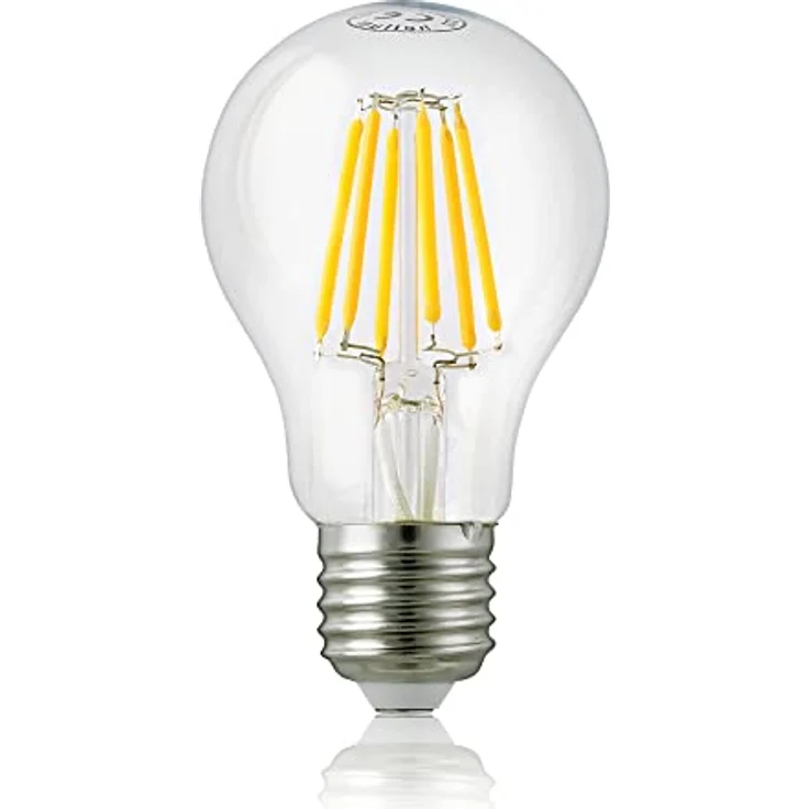 hellum LED Glühbirne E27 7W warmweiß LED Lampe mit 810 Lumen LED Filament, E27 Vintage Led Leuchtmittel ersetzt 60-Watt Glühbirne, 2700 Kelvin warmweiß Klar, 206111 – Bild 1