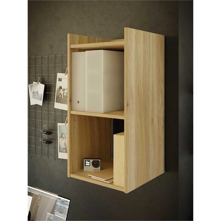 Regal Winston / Whenua, Holzwerkstoff, Holzfarben, 34 x 68 x 32 cm – Bild 3