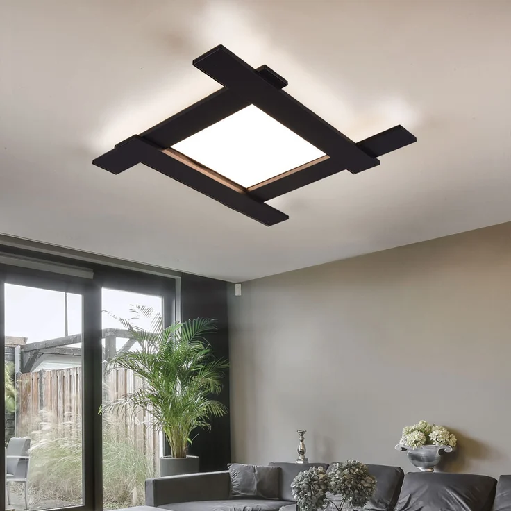 LED Deckenleuchte, Backlight, schwarz, L 59 cm – Bild 4