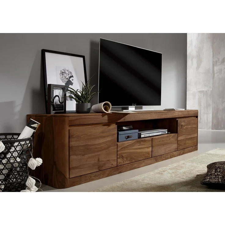 TV-Board Sheesham 200x45x50 smoked cherry gebeizt TORONTO #151 – Bild 5