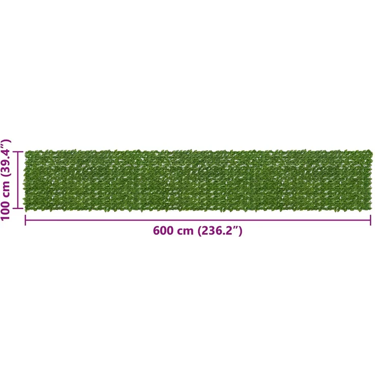 vidaXL Balkonsichtschutz mit Blättern Grün und Gelb 600 x 100 cm 42040646 – Bild 5