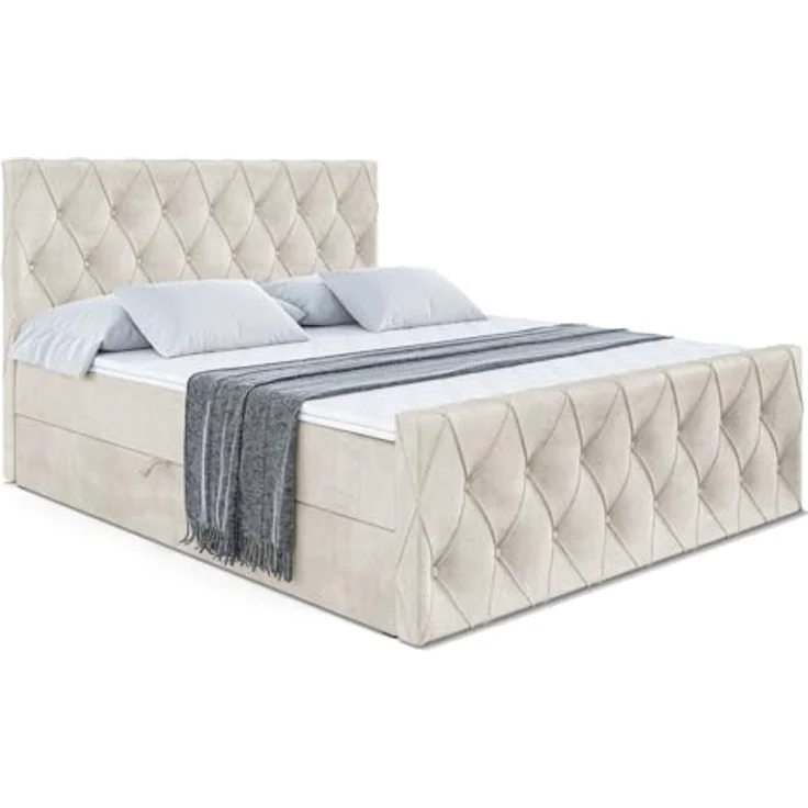 ALTDECOR Boxbett AMAY (Multipocket-Matratze H4. H3 Matratze Bonellfederung. Topper. Kopfteil) – Bild 4