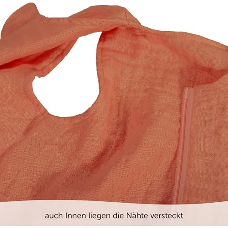Makian Musselin-Schlafsack, Terracotta, 100 cm, atmungsaktiv und Oeko-Tex Standard 100 zertifiziert – Bild 5
