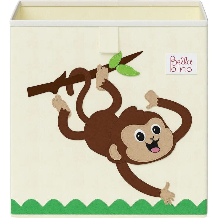 Bellabino 'Helme' Aufbewahrungsboxen, Affe/Löwe, beige, 2er-Set – Bild 6