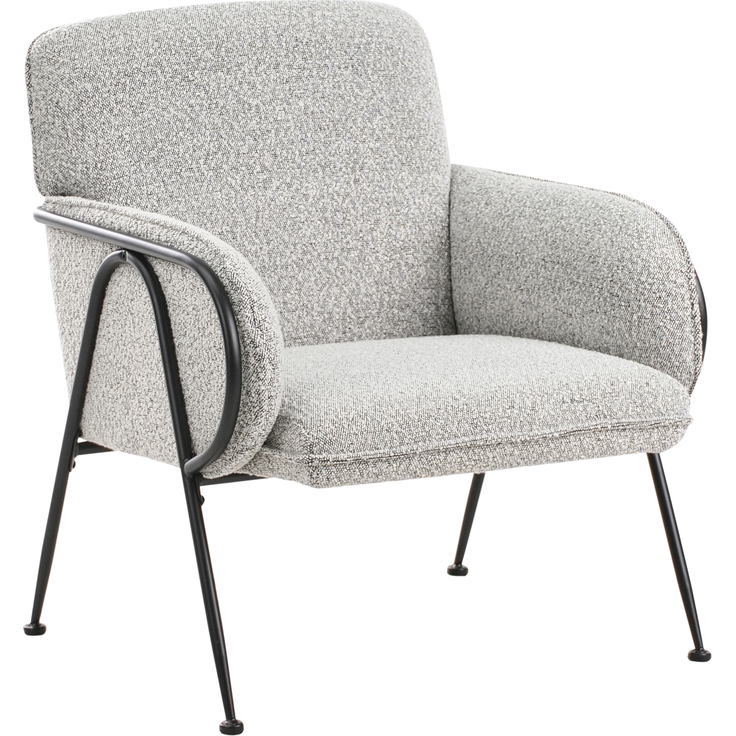 Sessel TRYSNES Stoff Schwarz Weiß – Bild 4