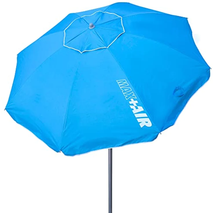 Aktive 62239 – Großer, winddichter, extrem widerstandsfähiger Strandschirm | Kippmast | Inkl. Aufbewahrungstasche mit Tragegriff | Großer blauer Sonnenschirm – Bild 2