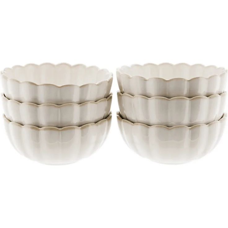 Bloomy 6er-Set Suppenschalen aus hochwertigem Porzellan - 13 x 5,5 cm