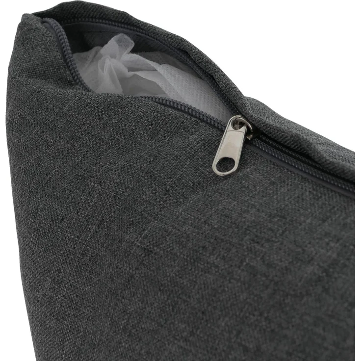 2er-Set Gartenstuhl HWC-Q38, Gartensessel Armlehne, Aluminium Seilgeflecht Rope ~ Gestell schwarz, Polster anthrazit – Bild 6
