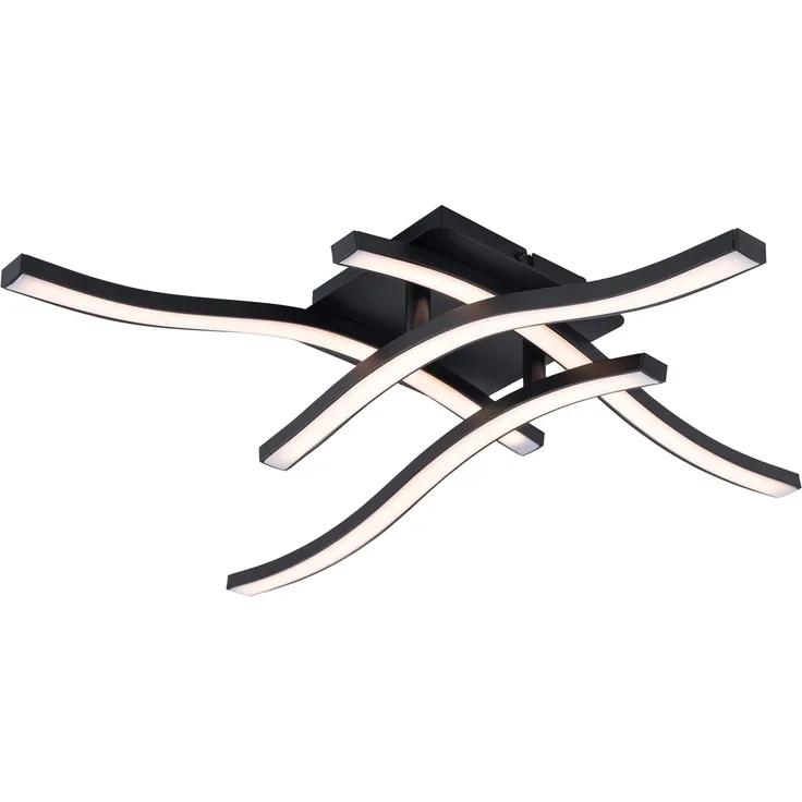 NÄVE LED-Deckenleuchte 1383222, 24W, 2400lm, 3000K, 45cm, schwarz