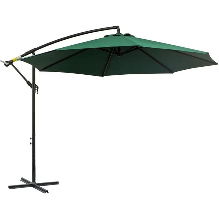 Outsunny Ampelschirm mit Handkurbel, Polyestergewebe, Grün, 295 x 295 cm – Bild 4