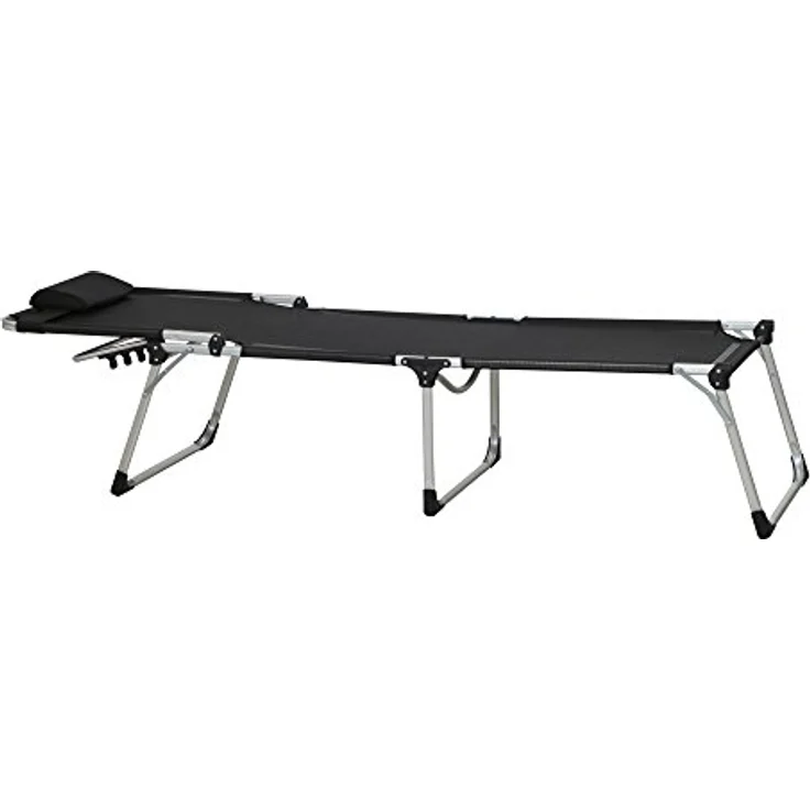 Siena Garden Sole Sonnenliege Aluminium silber mit Textilbezug schwarz 357891 Klappliege – Bild 13