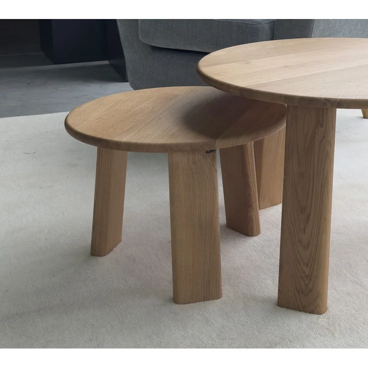 Beistelltisch 50cm 'Oslo' Wildeiche massiv geölt – Bild 1